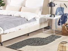 Beliani Bavlněný koberec 80 x 150 cm černá/bílá BARELI