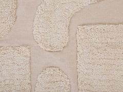 Beliani Bavlněný koberec 140 x 200 cm béžový DIYADIN