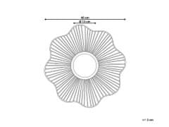 Beliani Nástěnné květinové zrcadlo 40 cm zlaté SENS