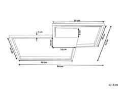 Beliani Kovové stropní LED svítidlo černé OKSU