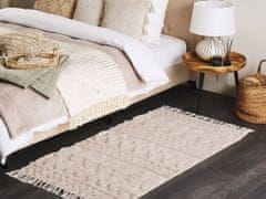 Beliani Bavlněný koberec 80 x 150 cm béžový DIDIM