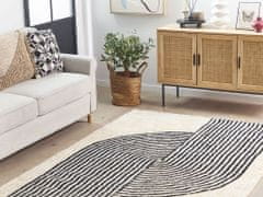 Beliani Bavlněný koberec 140 x 200 cm černá/bílá BARELI