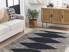 Beliani Bavlněný koberec 160 x 230 cm černý/bílý BATHINDA