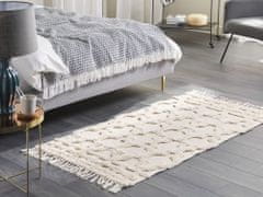 Beliani Bavlněný koberec 80 x 150 cm béžový SULUOVA