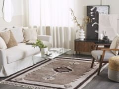 Beliani Bavlněný koberec 160 x 230 cm béžový GEYVE
