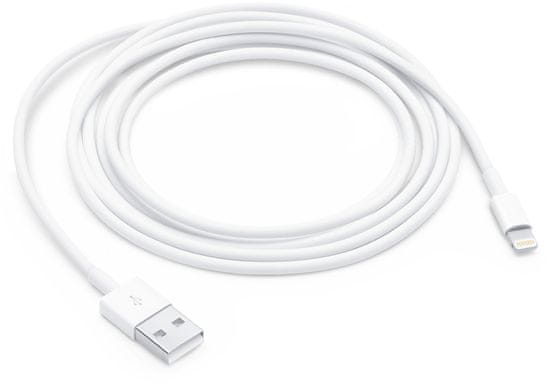 Apple kabel USB-A - Lightning, M/M, nabíjecí, datový, 2m, bílá