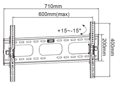 MAX Sklopný držák MTM1120T pro TV 32" - 70", černá