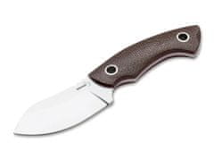 Böker Plus 02BO018 NESSMI PRO outdoorový nůž 6,7 cm, hnědá, Micarta, kožené pouzdro