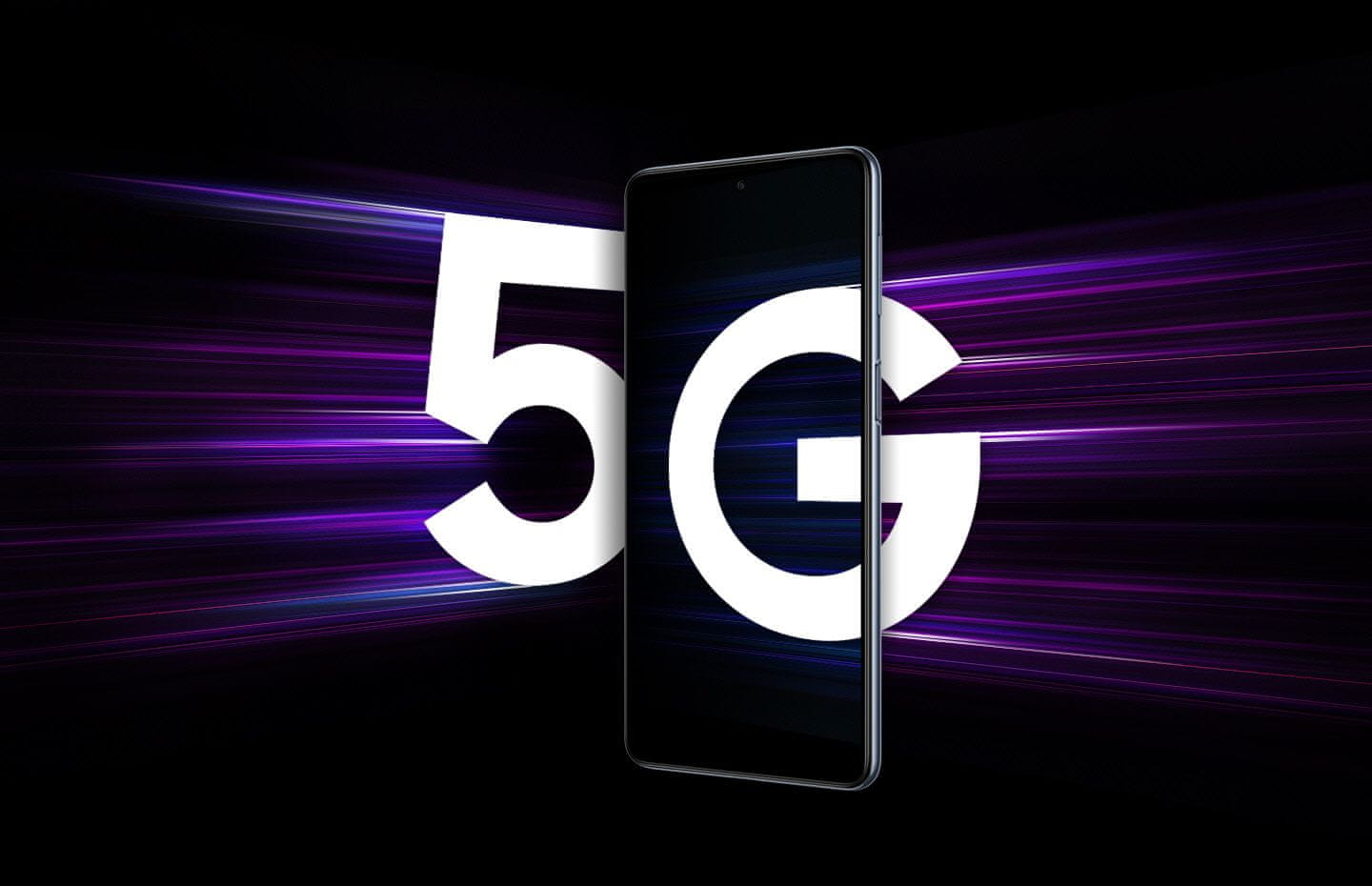 Samsung Galaxy M53 5G, telefon chytrý výkonný telefon smarphone FHD+ rozlišení 120Hz obnovovací frekvence výkonný smartphone Qualcomm Snapdragon 5G připojení nejrychlejší připojení nejrychlejší síť 5G datové připojení bleskový internet