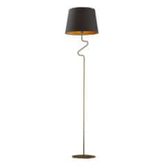 LYSNE.PL FOGO GOLD moderní stojací lampa do obývacího pokoje, rám - staré zlato, černá/zlatá