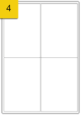 SRMAILING Samolepicí etikety - 4 kus na A4