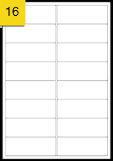 SRMAILING Samolepicí etikety - 16 kus na A4