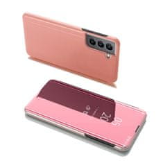 OEM Knížkové pouzdro na Samsung Galaxy S22 PLUS 5G s průhlednou přední stranou pink