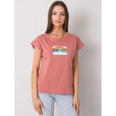 FANCY Dámské tričko s potiskem ALOHA špinavě růžové FA-TS-7137.29P_367526 Univerzální
