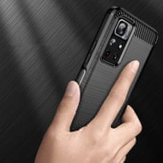IZMAEL Pouzdro Carbon Bush TPU pre Xiaomi Redmi Note 11 5G/Poco M4 Pro - Černá KP15335