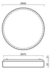 OSMONT OSMONT 63165 DELIA 2 stropní/nástěnné plastové svítidlo IP54 2700-6500 K 32W LED