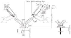 MAX stolní držák MTM5120FM pro dva LCD monitory 17-32"