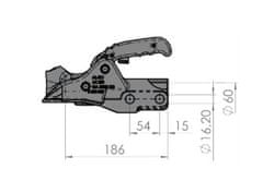 Kloub AK 351 + Soft Dock, 3500 kg / 60 mm + šrouby, AL-KO