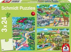 Schmidt Puzzle Den v zoo 3x24 dílků