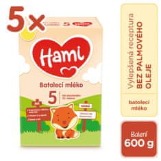 Hami 5 batolecí mléko 5x600 g