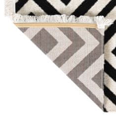 Greatstore Venkovní koberec hladce tkaný 80 x 250 cm černobéžový