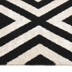 Greatstore Venkovní koberec hladce tkaný 80 x 250 cm černobéžový