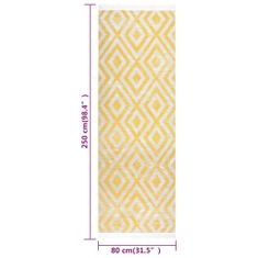 Greatstore Venkovní koberec hladce tkaný 80 x 250 cm žlutobéžový