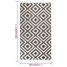 Greatstore Venkovní koberec hladce tkaný 80 x 150 cm světle černobéžový