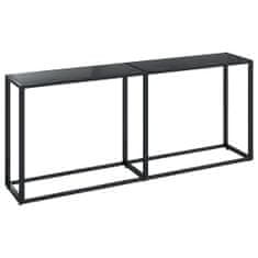 shumee Konzolový stolek černý 180 x 35 x 75,5 cm tvrzené sklo