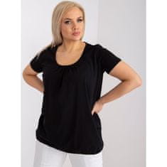 BASIC FEEL GOOD Dámská halenka s kulatým výstřihem plus size CELESTE černá RV-TS-6320.85P_361535 3XL