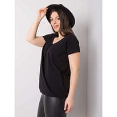 BASIC FEEL GOOD Dámská halenka s kulatým výstřihem plus size CELESTE černá RV-TS-6320.85P_361535 3XL