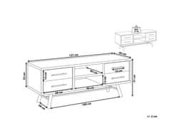Beliani TV skříň z lehkého dřeva ATLANTA