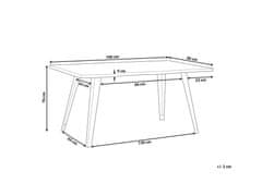 Beliani Jídelní stůl 160 x 90 cm tmavé dřevo WITNEY