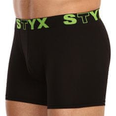 Styx 3PACK pánské boxerky long sportovní guma černé (U9606162) - velikost L