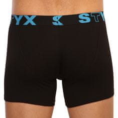 Styx 3PACK pánské boxerky long sportovní guma černé (U9606162) - velikost L