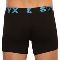 Styx 3PACK pánské boxerky long sportovní guma černé (U9606162) - velikost XL