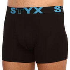 Styx 3PACK pánské boxerky long sportovní guma černé (U9606162) - velikost L