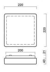 OSMONT OSMONT 69274 TILIA C1A stropní/nástěnné plastové svítidlo IP54 3000 K 11W LED DALI