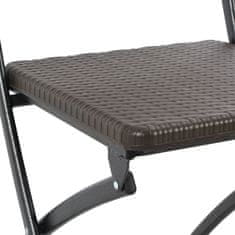 Greatstore Skládací zahradní židle 2 ks HDPE a ocel hnědé