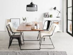 Beliani Dřevěný hnědý jídelní stůl 200 x 100 cm JAIPUR
