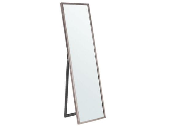 Beliani Stojací zrcadlo 40 x 140 cm stříbrné TORCY