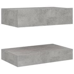 Greatstore Noční stolky 2 ks betonově šedé 60 x 35 cm dřevotříska