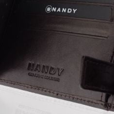 NANDY Nová pánská kožená peněženka Zabezpečení RFID - hnědá