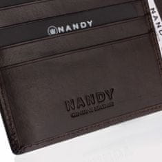 NANDY Nová pánská kožená peněženka Zabezpečení RFID - hnědá