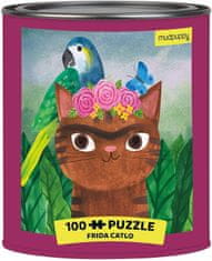 Mudpuppy Puzzle v plechovce Artsy Cats: Frida Catlo 100 dílků