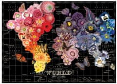 Galison Puzzle Rozkvetlá mapa světa 1000 dílků