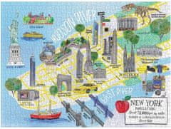 Galison Puzzle Mapa města New York 1000 dílků