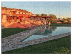 Galison Oboustranné puzzle Frank Lloyd Wright: Taliesin a Taliesin West 500 dílků