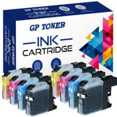 GP TONER 8x Kompatiblní inkoust pro Brother LC-123XL MFC J245 J4410DW J6720 DCP J132W J552DW J4110W sada