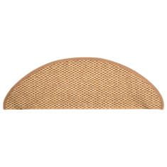 Vidaxl Samolepící nášlapy na schody vzhled sisal 15ks 65x25cm oranžové